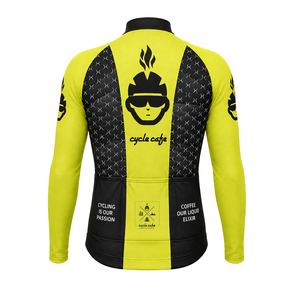 Visi Yellow long sleeve jersey Cycle Cafe