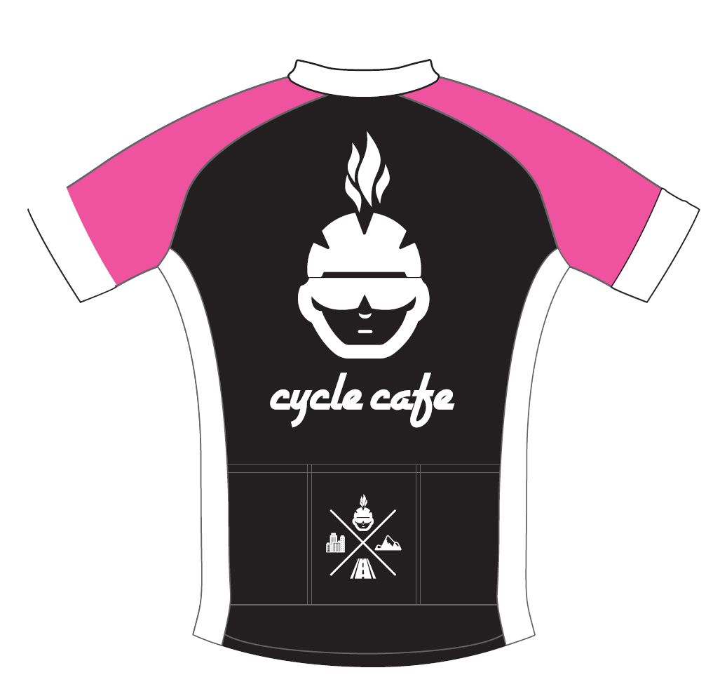 Short Sleeve Jersey Cycle Cafe Neon Pink Mesh Sale