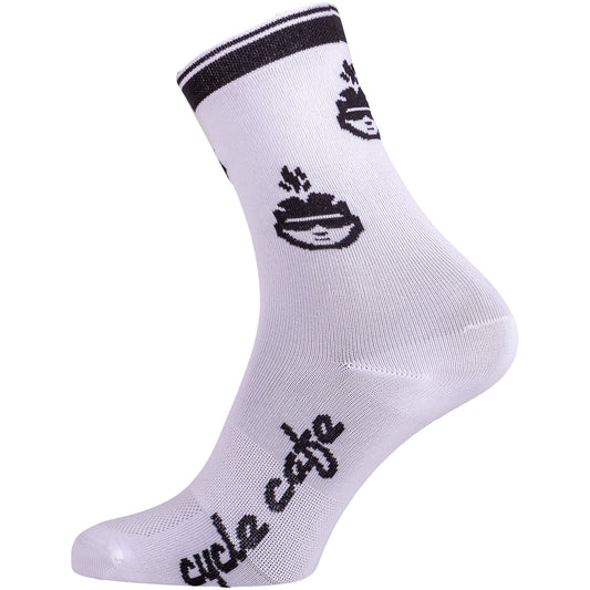 Socks Cycle Cafe medium length white